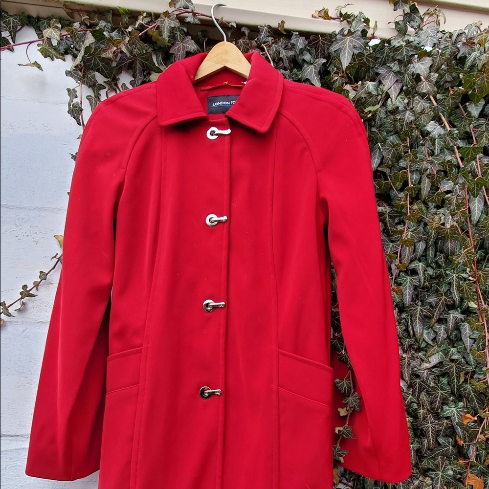 Red London Fog Coat